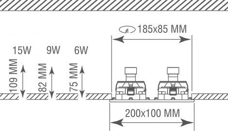 Встраиваемый светильник Donolux Holly DL18614/02WW-SQ White/Black (220V)