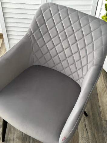 Стул BRANDY 505-35 Серый, велюр беспальчиковый" / черный каркас, М-City"