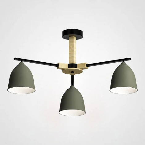 Потолочная люстра на штанге NOA 3 Olive ImperiumLoft Noa01 (183462-26)
