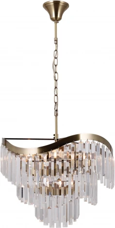Подвесная люстра хрустальная Moderli Wave V10768-8P (220V, на цепи)