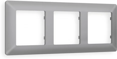 Рамка Ambrella Volt ALFA Line (Сталь матовый) 3-ая AF110503