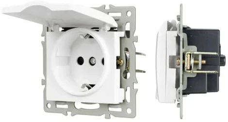 Механизм розетки влагозащищённый SCT-MCP-PL-WH (250V, 16A) (Arlight) 043745