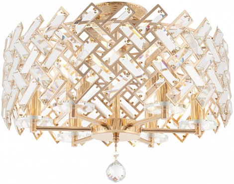 Потолочная люстра хрустальная на штанге Arte Milano Sorrento-7019 377019/6/50/470 GD (220V)