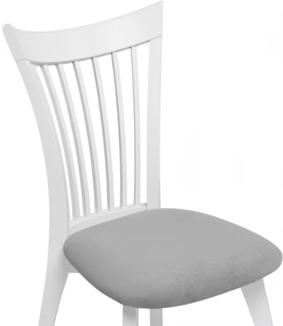 Деревянный стул Woodville Лидиос серый велюр / белый 515979