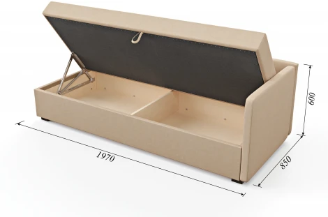 Диван-кровать Arsko Велес Угол правый велюр бежевый