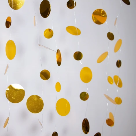 Гирлянда Нить с Пайетками 3м, золотая Laitcom PTG-Gld-3.0m