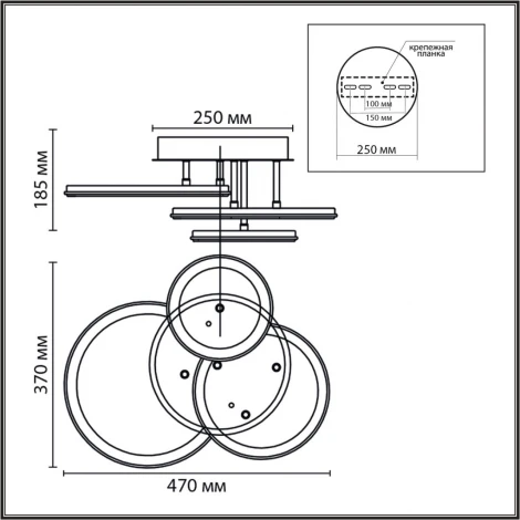 Умная люстра потолочная Alis Smart 8380/60CL белый,металл/акрил с ПДУ и голосовым управлением LED 60W 3000-6500К 220V