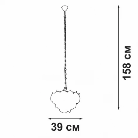 Подвесная люстра Vitaluce V5315-9/5 (220V, на цепи)