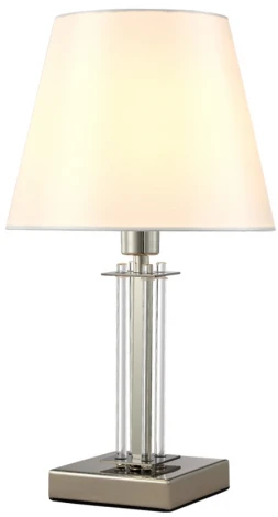 Интерьерная настольная лампа Crystal Lux Nicolas LG1 NICKEL/WHITE (220V)