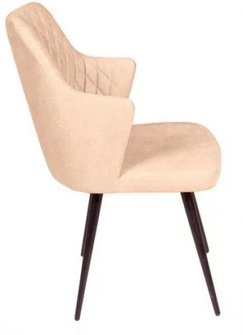 Стул поворотный на 360 градусов Hunt ромб, бархат бежевый 5 / чёрный конус Top Concept (13764)