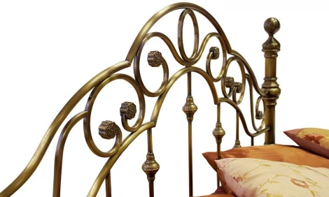 Кровать металлическая VICTORIA цвет: Античная медь (Antique Brass)