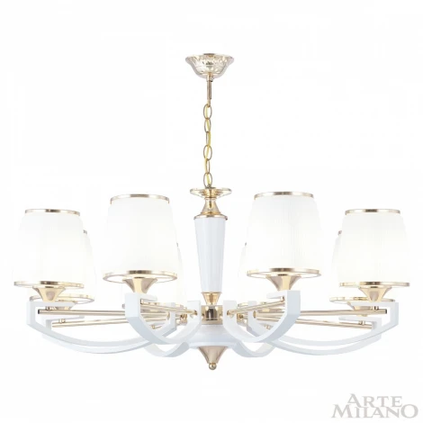 Подвесная люстра Arte Milano Florentia-2457 302457/8 Wh/Gd (220V, на цепи)
