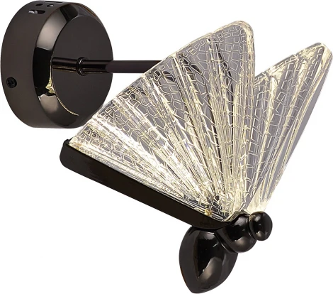 Бра светодиодная для детской Kink Light Баттерфляй 08444,19 черный 08444,29 (220V, бабочки)
