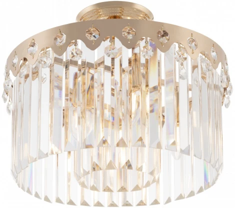 Потолочная люстра хрустальная на штанге Arte Milano Sorrento-8909 378909/5/50/390 GD (220V)