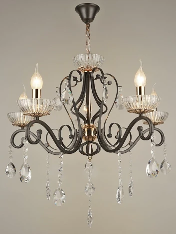 Подвесная люстра Reluce 04456-0.4-05 (220V, подвески, на цепи, подсвечник, свеча)