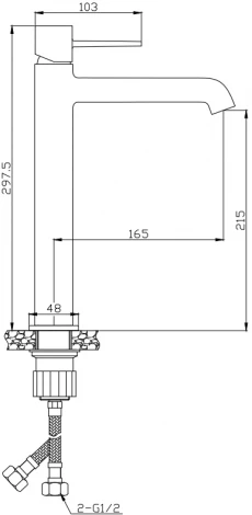 Смеситель 1 Orange Karl M05-121cr для раковины