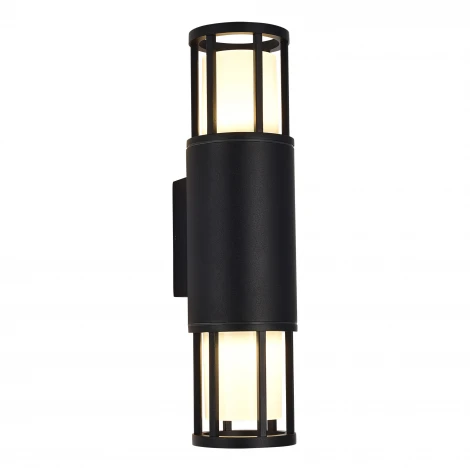 Настенный уличный светильник ST Luce Mesa SL9017.401.02 черный/черный GU10 2*15W