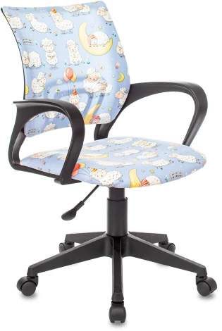 Кресло детское Бюрократ BUROKIDS 1 голубой овечки крестовина пластик