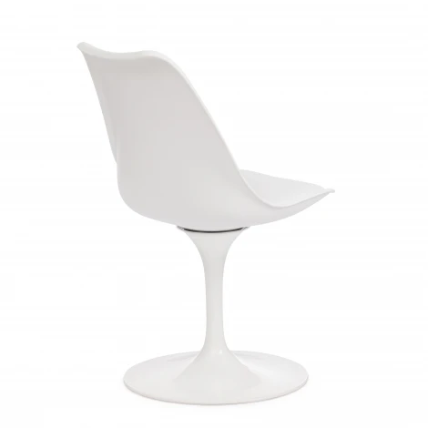 Стул TULIP FASHION CHAIR (mod.109) белый / белый (металл/пластик/PU)