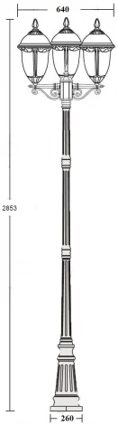 Наземный фонарь Oasis Light St.LOUIS L 89110LB 18 Bl мат/тр