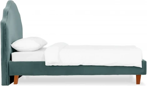 Кровать Queen II Victoria L 1600 ОГОГО (арт.663249), (Ткань/Бирюзовый)