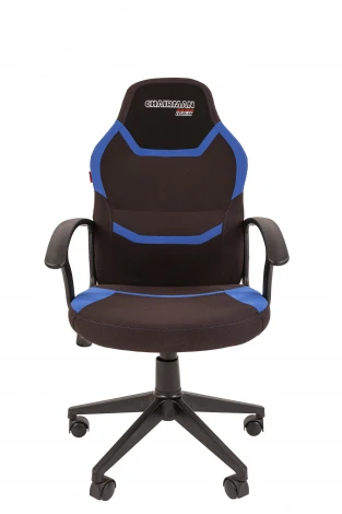 Кресло Chairman game 9 Россия ткань черно/синий New