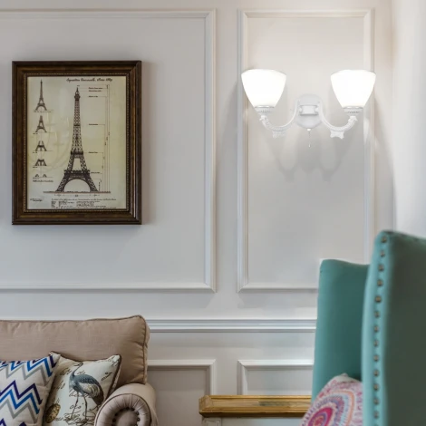 Бра с выключателем Arte Milano AM342837 342837/2W WT+SL (220V)