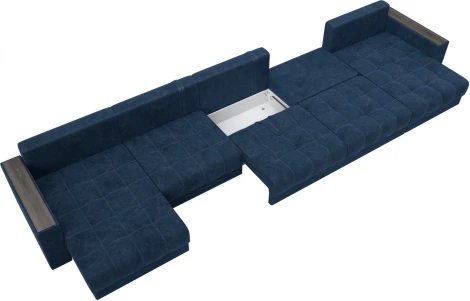 Диван П-образный с декором Лига-049 НПБ Мегалонг Лига Диванов (Велюр) арт.128532