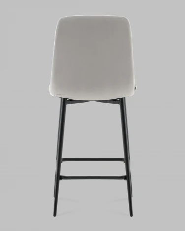 Стул полубарный Одди велюр светло-серый Stool Group арт.УТ000041432