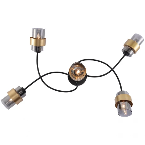 Потолочная люстра Escada Hurricane 1139/5P Black/Gold E14*40W