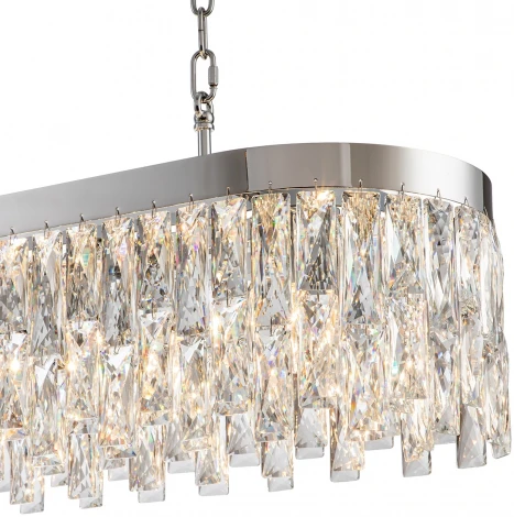 Подвесная люстра большая Indigo Anna V000387 (220V, хрусталь, на цепи)