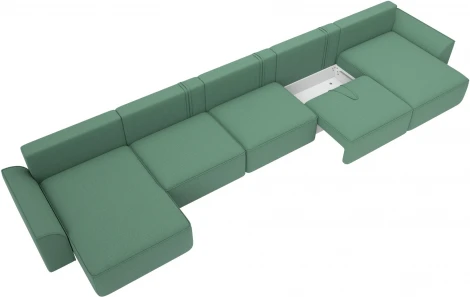 Диван п-образный Лига-048 НПБ МегаЛонг Лига Диванов (Рогожка) арт.128318