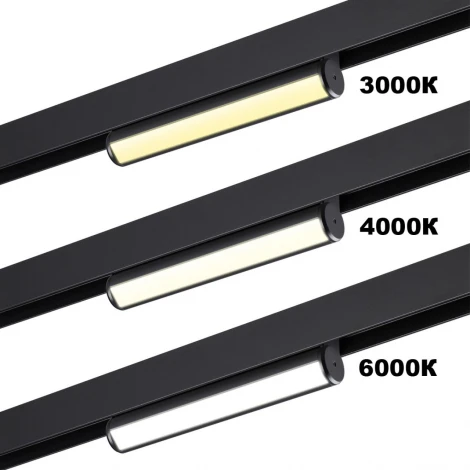 Трековый светильник трехфазный светодиодный Novotech Vector 359950 черный с переключ. цв. темпер. IP20 LED 3000К\4000К\6000К 10W 90-240V