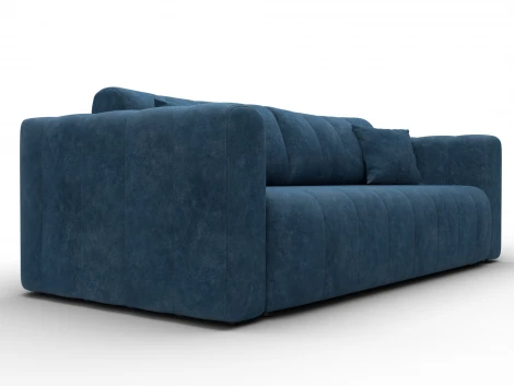 Диван прямой Лига-062 НПБ (ДСП,Фанера,ХДФ/Пластик/Велюр/Синий) Лига Диванов 130269