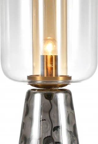 Настольная лампа в виде керосиновой лампы (11045/1T Smoke) Indigo Strego V000473 (220V, фонарь, под старину, керосиновая лампа)