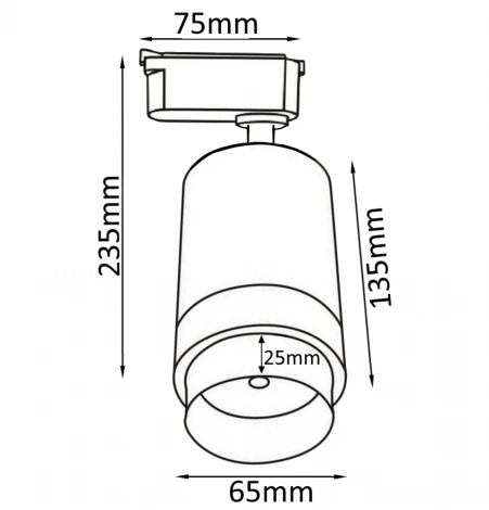 Трековый светильник Crystal Lux CLT 0.31 008 15W WH