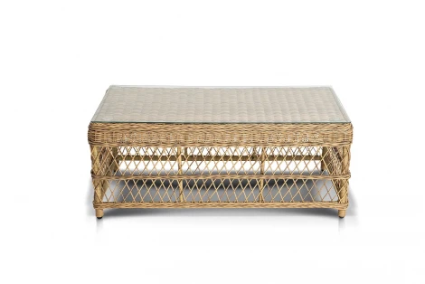 Стол журнальный из искусственного ротанга, цвет соломенный 4SIS Гранд Латте YH-S4840W