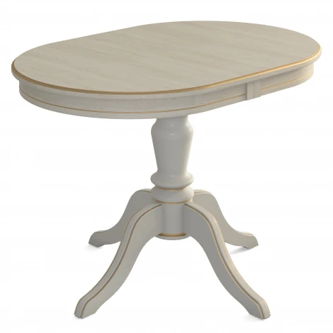 Стол обеденный Маре слоновая кость/золото 110/150*75 Mebelik 009918