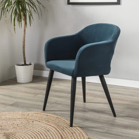 Кресло Oscar Diag blue/черный R-Home арт.410118160h_Diagblue_черн