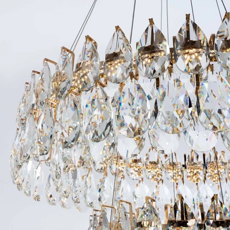 Подвесная люстра светодиодная хрустальная с регулировкой цветовой температуры Modelux MODELUX ML.6900.800P GD