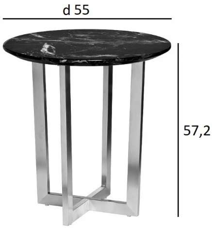 Стол журнальный Pearl White d55*57,2см Garda Decor арт.33FS-ET2029-BBS