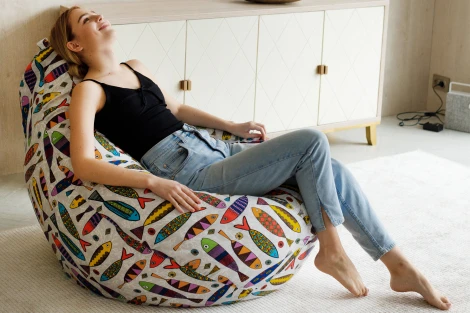 Кресло мешок Dreambag Груша Рыбки (2XL, Классический) 5009131