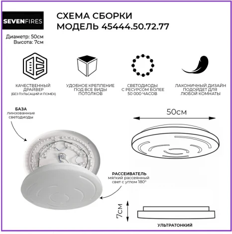 Потолочный светильник Seven Fires Бокари 45444.50.72.77