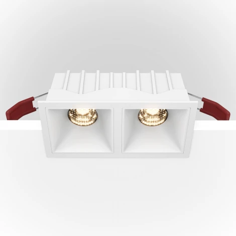Встраиваемый светильник Alfa LED 4000K 2x10Вт 36° Dim Triac Maytoni Technical DL043-02-10W4K-D-SQ-W (220V)