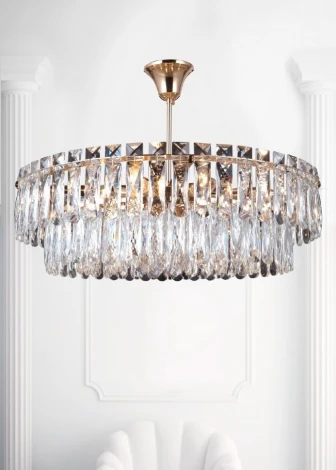 Потолочная люстра на штанге Lumien Hall Kristin LH0066/8C-AB-CL