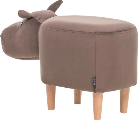 Пуф Leset Hippo COMBI (Фанера,Массив дерева,Велюр/Светло-коричневый) арт.2500000103476