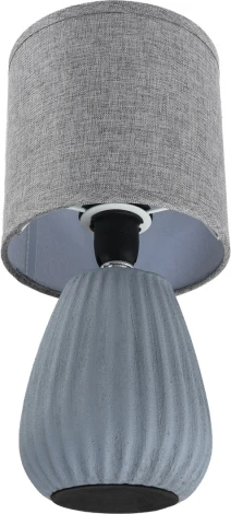 Настольная лампа Lumion Asela 8161/1T серый, керамика/текстиль E14 1*40W 220V (выключатель, круглые)