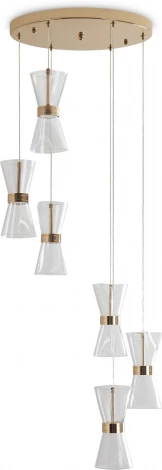 Подвесной светильник каскадный Freya Dress FR5438PL-L37G (LED, 220V, на проводе)