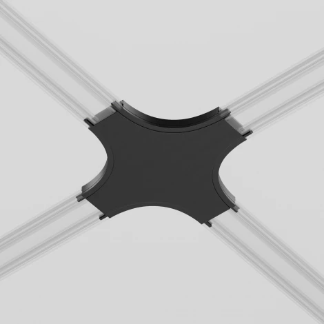 Коннектор питания X-образный Radity черный (магнитный) Maytoni Technical TRA084CX-11B