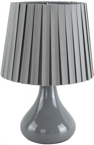 Настольная лампа Lumion Naina 8184/1T серый, керамика/текстиль E14 1*40W 220V (выключатель)